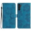 S24 Casos Carteira de couro PU para Samsung A35 S24 Ultra Plus S23 FE A25 A05 A05S A15 Google 8 Pro Impressão Borboleta Flor ID Slot para cartão Titular Flip Cover Book Bolsa Strap