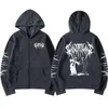 Erkek Hoodies Limited Ghostemane Çifte Baskı Fermuarı Hoodie Hip Hop Zip Adam Pouma Sokak Giyim Erkek Kadın Moda Sweatshirt