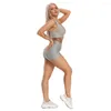 Aktiva uppsättningar Yoga Set Fitness Women 2st Suits Workout Sleeveless Tracksuit Gym Sports Bra Crop Top High midje Shorts Training Sportswear