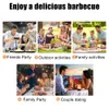 Attrezzi per barbecue Accessori Legno Forchetta per barbecue Acciaio inossidabile Griglia per esterni Ago 6 pezzi Manico lungo Shish Kebab Barbecue Grill Stick 55 cm 21,65" Spiedini per barbecue 230726