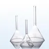 Alle maten 40 mm tot 150 mm Lab Triangle Glass Trechter Thicked Borosilicaat Laboratoriumapparatuur