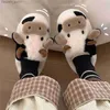 Pantofole Cute Animal Slider Adatto per ragazze Moda Kaii Fluffy Winter Warm Slider Donna Cartoon Milk Cowhouse Slider Scarpe interessanti Z230727