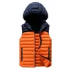 Gilet da uomo Giacca invernale senza maniche da uomo Gilet da uomo caldo e spesso con cappuccio Gilet da lavoro imbottito in cotone maschile Gilet Homme 6xl