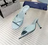 Dameslakleer Leer plat gesneden sandalen open teen Kop achteruit Holle muller schoenen hielhoogte 10 cm dames stiletto hakken comfort mode wandelen EU35-42