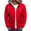 Men's Hoodies 2023 Autumn Winter Fashion Cfmoto Logo Print Solid Color Hooded Cotton Down Coat Casual Warm Cold Prevention Padded Jacket