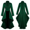 Women's Trench Coats Sishion Medieval Victorian Costume Tuxedo Tailreat Gothic steampunk Trench VD1984 Nieregularny hem vintage strój stroju 230726