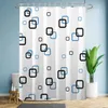 Shower Curtains Waterproof Shower Curtain Bathroom Line Grid Perforation Free Bathroom Partition Curtain Shower Waterproof Curtain 230727