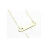 Arts And Crafts 10Pcs- N127 Gold Sier Hollow Out Open Heart Necklaces Simple Bar With Love Tag For Lovers Drop Delivery Home Garden Dhgdw