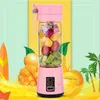 Juicers Draagbare Mini Fruitpers Cup 400 ml 150 W Squeezer Electr Mixer USB Opladen 6 Messen Groente Juicer Blender Mixer Milkshake 230726