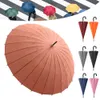 Umbrellas 24 Bone Long Handle Umbrellas Creativity Flowering in Water Large Umbrella Reinforcement Windproof Parasols Sun Rain Umbrellas 230727