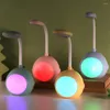 Lampes de table mignon LED lampe de nuit scintillement éclairage gratuit dinosaure rechargeable bureau enfants chambre décor cadeau