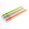 Colorful Glass Drinking Straw High Borosilicate Reusable Glass Straws Heat-Resistant Tea Juice Cocktail Straws