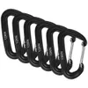 キーチェーン6 PCS CARABINER 12KNヘビーデューティカラビナクリップスキーチェーンクライミングスナップクリップロックフックハンモックキャンプハイキング用