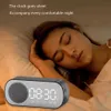 Taşınabilir Hoparlörler 2023 YENİ Creative Retro Bluetooth Hoparlör Çalar Saat LED Renk Dijital Masaüstü Küçük Hoparlör Takılabilir Kablo R230727