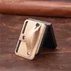 Mobiltelefonfodral Weave Card Slot Folding Case för Samsung Galaxy Z Flip 5 3 2 Flip 4 5G Mobiltelefon Plånbok Bag Cover Coque Z230727