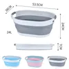 Badrumsänkor 24L Folding Plastic Bucket Home Badrum Stor Tvättkorgkläder Hem Förvaring Camping Utomhus Travel Portable Basin 230726