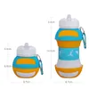 Water Bottles Sports Silicone Fold Wate Bottle Football Basketball Tennis Portable Kettle Travel Picnic Christmas Present for Adult Children 230726