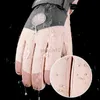 Лыжные перчатки Водонепроницаемые теплые зимние перчатки для открытых лыжных лыжных перчаток езды на сахарных перчатках с сенсорным экраном HKD230727