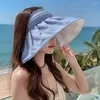 Велосипедные кепки летняя шляпа Shell Shower для женщин мода на открытом воздухе пустое верхнее верхнее верхнее покрытие для волос подруга со солнцезащитным козырьком пляж пляж