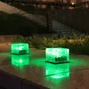 Garden Decorations Solar Outdoor Ice Cube Lamp IP65 Waterproof Multicolor LED Light For Yard Park Decoration Landscape Path 230727