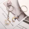 Cute Star Moon Astronaut Keychain Creative Astronaut Mobile Phone Lanyard for Girls Backpack Key Ring Pendant Couple Gift