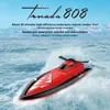 ElectricRC Boats 4 -kanaler RC Boat 2.4 GHz Hög Speed ​​25kmh Vattentät RC Speed ​​Boat Racing Ship Electric Model Toys för vuxna och barn 230726