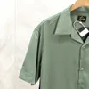 Mens Casual Shirts Summer Butterfly Needles Short Sleeve Men Women 1 Green Blue Seam Cut Blouse AWGE Single Breasted Buckle Tops 230726