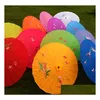 Party Favor Adts Chinese Handmade Fabric Umbrella Fashion Travel Candy Color Oriental Parasol Umbrellas Wedding Tools Accessories Dr Dhj9A