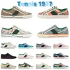 Hot Luxury Designer Tennis Canvas Shoes Flat Rubber 1977 Casual Shoes For Men and Women Green Red Striped Mesh Elastic Cotton Breattable Outdoor Sneakers