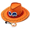 Autres fournitures de fête d'événement Anime D Ace Monkey Luffy Cosplay Costume Cowboy Chapeaux Unisexe Voyage Cap Chopper Tony Pirates Caps Cost2701