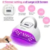 Nageldrogers 66LEDs Krachtige UV LED-lamp voor nagels 280W Nageldroger voor het uitharden van alle gel nagellak met bewegingsdetectie Nagelsalonapparatuur 230726