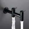 Bathroom Sink Faucets Mop Washing Machine Faucet Copper Core Rod Black Wall Mounted Small Tap Decorative Garden