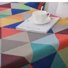 Table Cloth New Colorful Geometric Tablecloth Home Party Decoration Waterproof Dustproof Rectangle R230727