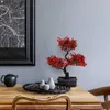 Fleurs décoratives Faux plantes d'intérieur arbre faux en Pot bonsaï ornement en pot pour bureau à domicile jardin extérieur