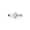 TIFF 100% argent 11T Type Couple zircon cubique Version étroite unisexe Simple Couple anneau marque de luxe bijoux Whole289C