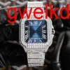 ساعة معصم فاخرة مخصصة مخصصة الساعات من الذهب الأبيض مطلي Moiss Anite Diamond Watchess 5A نسخ متكررة عالية الجودة VLZL