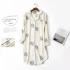 Women's Sleepwear Brushed Cotton Nightshirts Women Nightgowns Fashion Plaid Winter Plus Size Sleepdress Night Dress Dormir De