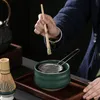 Tea Cups 6pcs set matcha set traditional giftset bamboo whisk scoop ceremic Matcha Bowl Whisk Holder japanese tea sets 230727