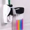 Toothbrush Holders Wall Mounted Holder Toothpaste Squeezer Bathroom Automatic Dispenser Storage Accessories Set 230726