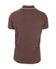 Мужские рубашки Polo Summer Loro Piana Business Casual Brown с коротким рукавом футболки