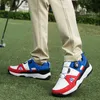 Andra golfprodukter män läder vattentäta golfskor non-halp spikless golf sneakers nybörjare golfträning sneakers kvinnor golf atletiska skor ny hkd230727