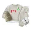 4 Stile auf Lager Designer Herbst Baby Kleidung Set Kinder Jungen Mädchen Langarm Top + Hosen 2 Stück Anzüge Mode Trainingsanzug Outfits