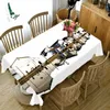 Tkanina stołowa 3D Kwiat Rose Wodoodporny obrus do stołowego dekoracji do domu prostokątny jadalnia kawa obrusowa koc piknik R230727