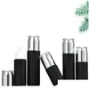 Packing Bottles Frosted Black Glass Bottle Jars Cosmetic Container Skin Care Lotion Spray 20Ml 30Ml 40Ml 50Ml 60Ml 80Ml 100Ml Drop Del Dhdi5