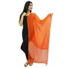 Vêtements Ethniques Dupattas Femme Mousseline Mélange Long Pom Fringe Dupatta Foulards