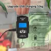 Домашние шкалы USB Зарядка Шкалы 55 кг 10G ЖК -экрана цифровой висящий кухонный шкала с подсветкой и крючком электронного взвешивания шкалы x0726