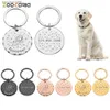 Personalized Dog Collar Address ID Tags for Dogs Medal with Engraving Name Customizable Kitten Puppy Accessories Necklace Chain L230620