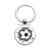 Keychains Lanyards Fashion Playing Basketball Po Keychain Football Team Souvenir Glass Cabochon Key Chain Sports Keyring For Ball Lo Dhzil