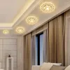 Plafonniers Nordic Modern LED Crystal Lamp Corridor Simple Living Room Bedroom