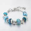 2023 New Arrival Blue Glazed Zhuhai Ocean Series Bracelets ، Starfet Turtle Beads قابلة للتعديل سوار سحر الأزياء لـ Pandora Platinum